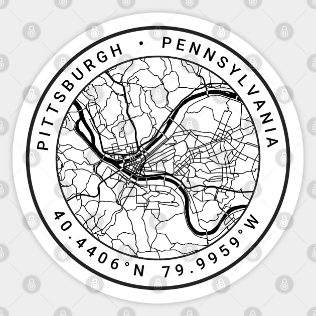 Pittsburgh Map Sticker by Ryan-Cox